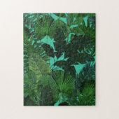 Groene Tropische Leaf Pattern Puzzle Legpuzzel (Verticaal)