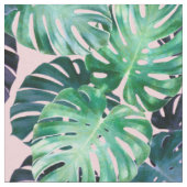 Groene Tropische Monstera Leaves Stof (Close Up)
