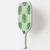 Groene Tropische Monstera Plant Monogrammed Naam Pickleball Paddle (Links)