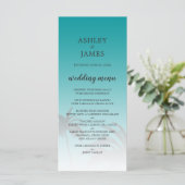 Groene tropische palboom strandtrouw menu (Staand voorkant)