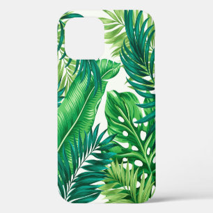Groene Tropische Palm Banaan Monstera Bladeren iPhone 12 Hoesje
