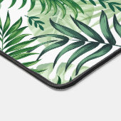 Groene tropische palm en stera-bladeren bureaumat (Hoek)