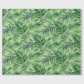 Groene tropische palm en stera-bladeren cadeaupapier (Vlak)