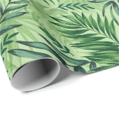 Groene tropische palm en stera-bladeren cadeaupapier (Rol Hoek)