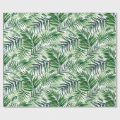 Groene tropische palm en stera-bladeren cadeaupapier (Vlak)