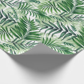 Groene tropische palm en stera-bladeren cadeaupapier (Hoek)