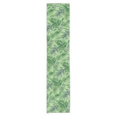 Groene tropische palm en stera-bladeren korte tafelloper (Voorkant)