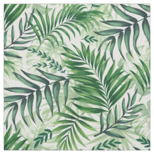 Groene tropische palm en stera-bladeren stof
