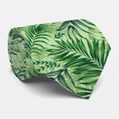 Groene tropische palm en stera-bladeren stropdas (Opgerold)