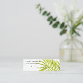 GROENE TROPISCHE PALM FAUNA EARRING STUD DISPLAY MINI VISITEKAARTJE (Staand voorkant)