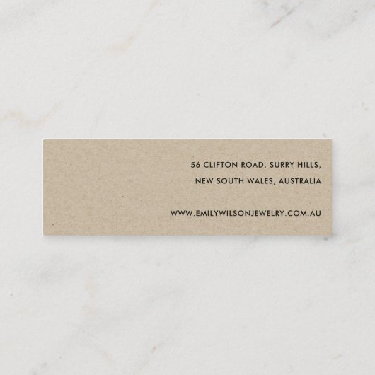 GROENE TROPISCHE PALM FAUNA EARRING STUD DISPLAY MINI VISITEKAARTJE (Achterkant)