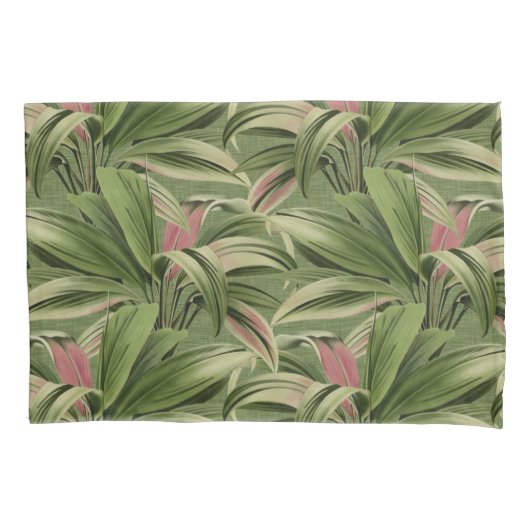 groene tropische palm kussensloop (Voorkant-Links)