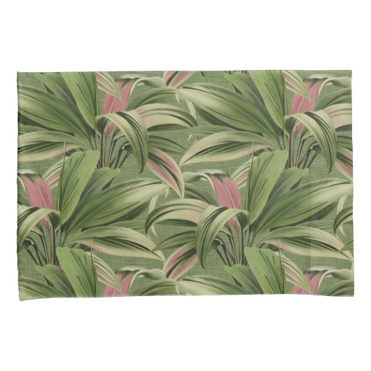groene tropische palm kussensloop (Voorkant-Rechts)
