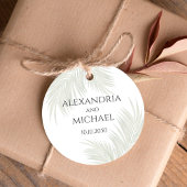 Groene Tropische Palm Leaves Wedding Bedankjes Labels