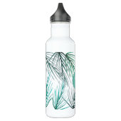 Groene Tropische Palm Waterverf verlaat Monogram Waterfles (Links)