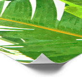 Groene tropische palmbananenbladeren poster (Hoek)
