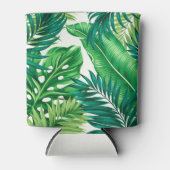 Groene tropische palmbananenmonstera lekt blikjeskoeler (Voorkant)