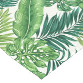 Groene tropische palmbananenmonstera lekt korte tafelloper (Hoek)