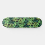Groene tropische palmbananenmonstera lekt persoonlijk skateboard (Horizontaal)