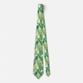 Groene tropische palmbananenmonstera lekt stropdas (Voorkant)