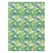 Groene tropische palmbananenmonstera lekt tafelkleed (Voorkant)