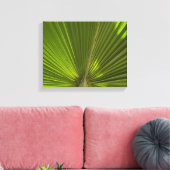 Groene Tropische Palmblad Canvas Afdruk (Insitu (Woonkamer))