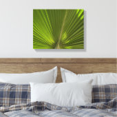 Groene Tropische Palmblad Canvas Afdruk (Insitu (Slaapkamer))