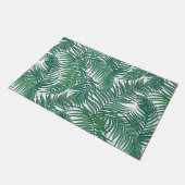 Groene tropische palmbladeren deurmat (Schuin)