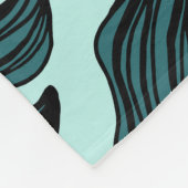 Groene tropische palmbladeren ontwerp. fleece deken (Hoek)