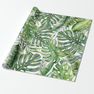Groene Tropische Palmbladeren Zomer Eiland Bries Cadeaupapier