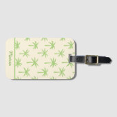Groene tropische palmbomen aangepaste naam bagagelabel (Voorkant (horizontaal))