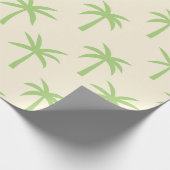 Groene tropische palmbomen patroon cadeaupapier (Hoek)