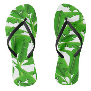 Groene tropische palmbomen teenslippers