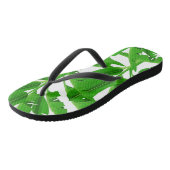 Groene tropische palmbomen teenslippers (Schuin)