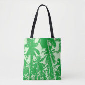 Groene tropische palmbomen tote bag (Voorkant)