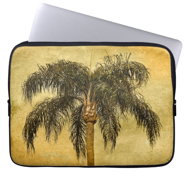 Groene tropische palmboom Hawaïaanse  palmen Laptop Sleeve (Voorkant)