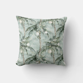 Groene Tropische Palmboom Kerst Kussen