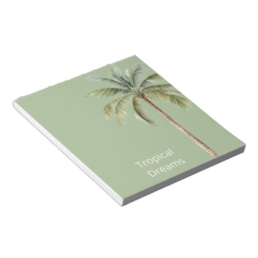 Groene Tropische Palmboom Notitieblok (Schuin)