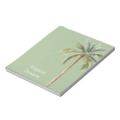 Groene Tropische Palmboom Notitieblok (Linkerzijde)