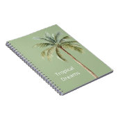 Groene Tropische Palmboom Notitieboek (Rechterzijde)