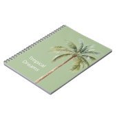 Groene Tropische Palmboom Notitieboek (Linkerzijde)