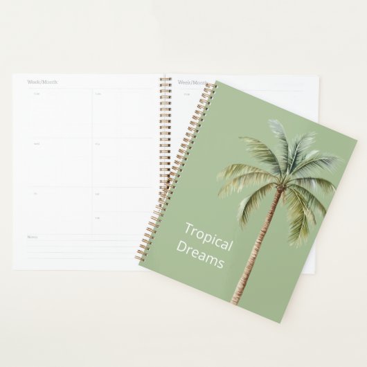 Groene Tropische Palmboom Planner (Display)
