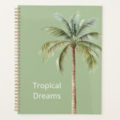 Groene Tropische Palmboom Planner (Voorkant)