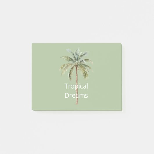 Groene Tropische Palmboom Post-it® Notes (Voorkant)