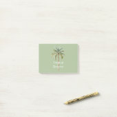 Groene Tropische Palmboom Post-it® Notes (Op bureau)