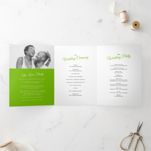 Groene tropische palmschijfjes waterverf kunst bru drieluik programma (Binnen)