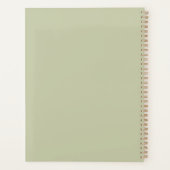 Groene Tropische Perzik Hibiscus Plumeria Libel Planner (Achterkant)