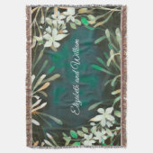 Groene tropische planten botanische aanpasbare tek deken (Voorkant Verticaal)