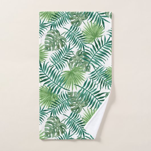 Groene tropische set met handdoekjes bad handdoek (Handdoek)