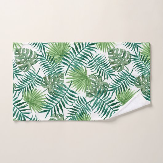 Groene tropische set met handdoekjes bad handdoek (Handdoek)